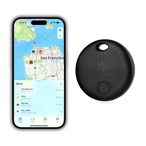 Smart Tag LITE for Apple iOS Devices: Key Finder, Item Finder, Easily Track Your Wallet, Bag, Suitcase and More with Worldwide Tracking (Black)
