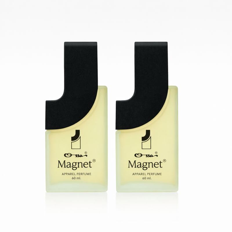 Image of Ossa Magnet Apparel Perfume for Men and Women, 2 x 60ML With Lemon, Mandarin, Cardamom, Woody, Patchouli Notes| Long Lasting Premium Fragrance for Every Occasion, (Pack of 2)
