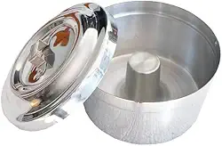 Forma De Pudim De Alumínio Com Tampa Nº18 Vai ao Forno