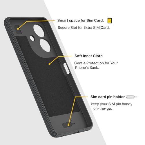 Image of Pikkme Back Cover for Oppo A3x 5G / A3x 4G / A3 5G Camera Protection 3D Hexa Cube Design Silicone Protective Bumper Case (Grey)