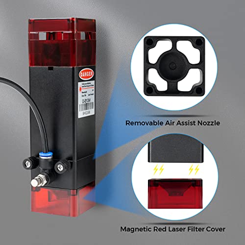 Twotrees 10W Laser Module Kit For Upgrades Twotrees Tts-25 Tts-55 Tt-5.5S Engraver Accessories, 10W Laser Module For Cutting Arcylic Wood Engraving Metal（Laser Power:10W, Adapter Output Power:96W) #TOP3