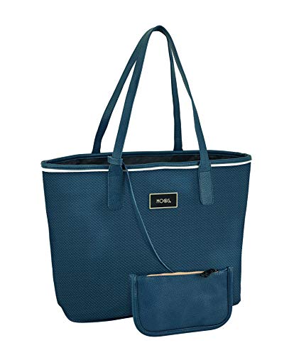Preisvergleich Produktbild MOOS Unisex Tasche mit Geldbörse CAPSULA Blue 55x30x18, Blau, 55