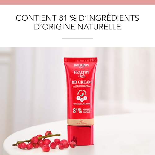 Bb Crème Hydratant Unifiant Teinte Vanille 02 Healthy Mix Bourjois Paris Le Flacon De 30ml - vue 8