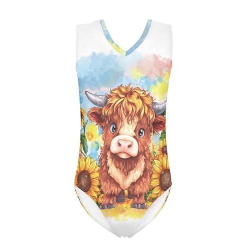 Image of Girls' Swimwear for 3-14 Cartoon Bathing Suit Girl Swimsuit Gym Leotard