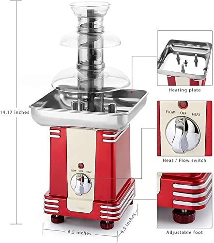Fuente de chocolate eléctrica con 3 pisos en acero inoxidable miniatura 4