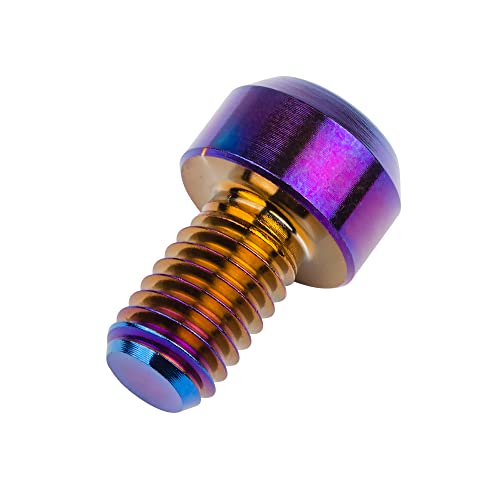 Image of Titanium Torx Square Head M6 x 10 15 20 25 30 35 40 45 50 60 65 70 80mm Screw Pack of 5 (Burn Blue, M6x10mm)