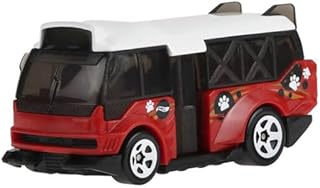 نموذج سيارة هايبرفان مصبوب من المعدن لنقل الحيونات الأليفة من كولون، أحمر وأسود، HYW64