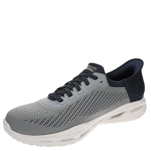 Skechers Arch Fit Orvan - Drex Skechers Hands Free Slip-ins®,Grey/Navy,12 X-Wide
