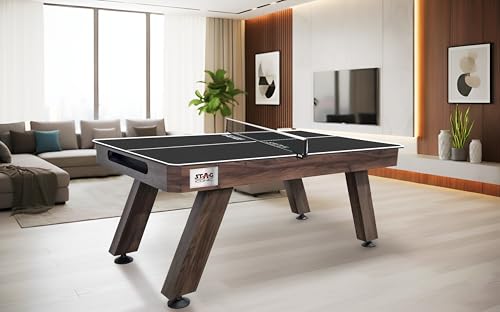 Image of Convert X 3-in-1 Table Tennis Table Multi Game 18 MM Thickness | Table Tennis, Pool & Dining Table | Premium Wooden Finish | Space-Saving Indoor Game Table