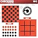 HI-Q Checkers & Tic-Tac-Toe Board Game for Kids: Unleash The Fun with Interlocking Pieces & Foldable Design