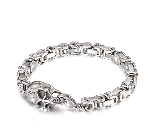 Bracelet crâne pour homme et femme en quatre couleurs de 210mm