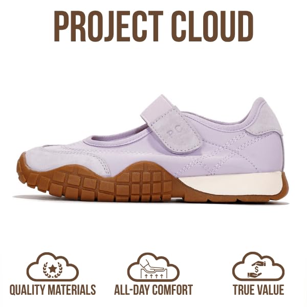 Project Cloud Girls Shoes - Memory Foam Insole Kids Shoes Girls Sneakers - Lightweight Mary Jane Flats & Non-Slip Comfortable Kids Sneakers (Little Donna)
