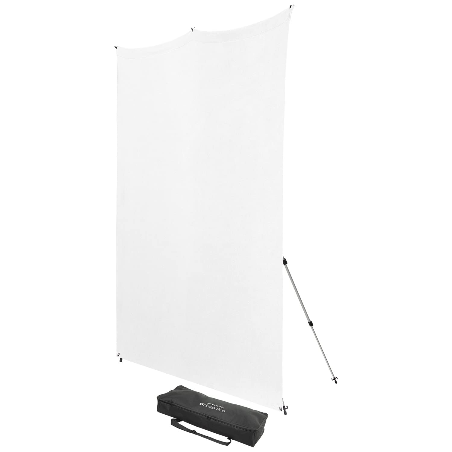 Westcott 8'x8' High-Key White X-Drop Pro Wrinkle-Resistant Backdrop Kit - for Headshots, Portraits, Video Interviews, and Photo Booths