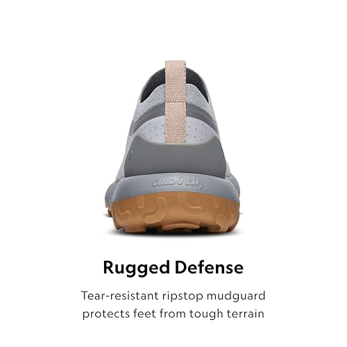 Allbirds Men's Trail Runner, Breathable All Traction Hiking Shoes - Medium Grey (Rugged Khaki Sole) - 11.5 Medium