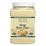 Pride of India- Mung Bean Flour 1 lbs (454 gm) Nutty Slightly Sweet Earthy Taste Freshly Milled in Small Batches | Used for Cooking Baking Binding Agent | Vegan, Gluten-Free