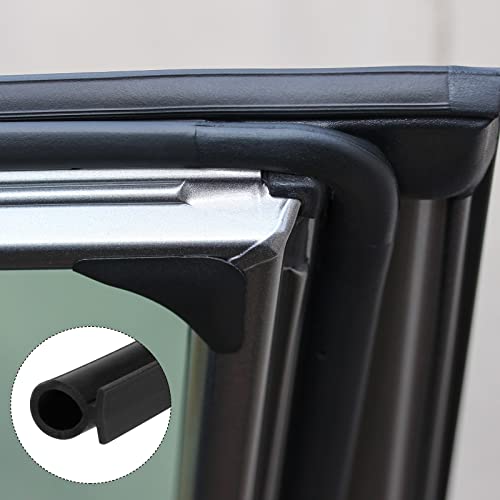 METALLIXITY Bulb Type Window Weatherstrip (7mmx3Meter) 1Pcs, Silicone T-Slot Mount Seal Strips Fits 6mm - for Home Door Window, Black by METALLIXITY - Image 4