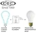 CEC Industries TS60 A19 Frosted Incandescent Replacement Edison Light Bulb, Silicone-Coated, 130V, 60W, E26 Medium Screw Base, Soft White (6-Pack)