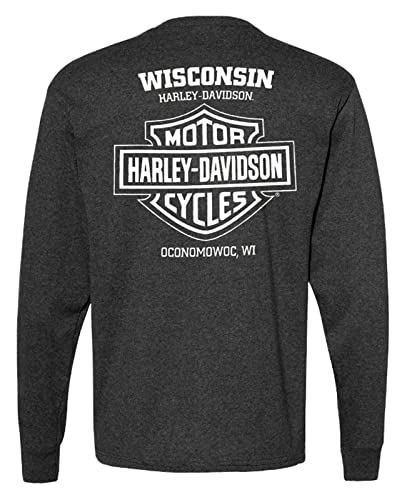 Harley-Davidson Men's Thunder Long Sleeve Crew-Neck Shirt - Vintage Black2