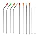 Kichwit Stainless Steel Smoothie Straws - Reusable Wide Metal Drinking Straws - 8 Pack with 2 Cleaning Brushes - 9 Inch Long, 5/16 Inch Wide