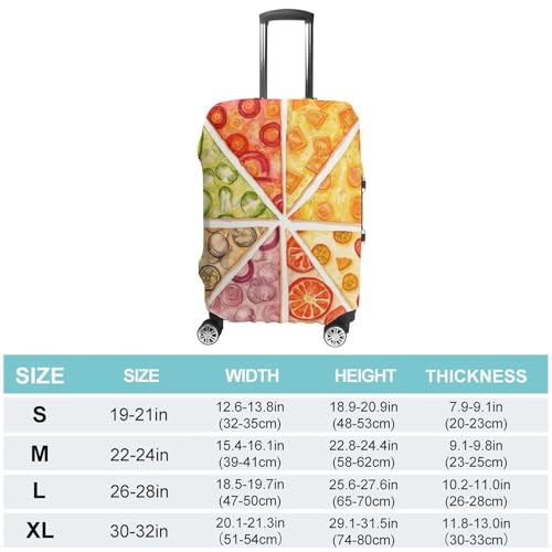 Luggage Cover Elastic Suitcase Cover Anti-Scratch Suitcase Covers Travel Sliced Pizza Luggage Covers Luggages Protector for Travel Adult Luggages Decorative 18-32 Inch2