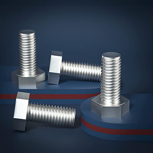 Image of 3 /8-16 x 1 (5 /8 to 7 inch Optional) Hex Head Screw Bolt, Stainless Steel 18-8(304), Fully Threaded,20pcs