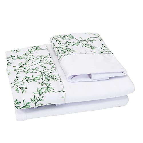 Biramar Baby Lençol Para Carrinho 3 Peças Malha Cordão Benício Botanical Verde Verde