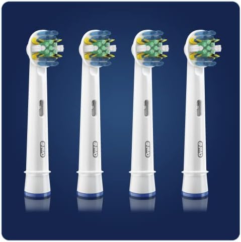 Oral-B FlossAction Końcówki do Szczoteczek, 4 Sztuki, Oryginalne Wkłady do Elektrycznej Szczoteczki, Białe