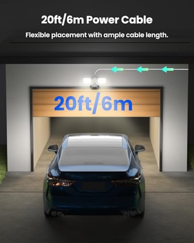 Image of REOLINK Elite Floodlight WiFi with Plug-in Power Cable, 4K 8MP 180 Panoramic Floodlight Camera, Adjustable 3000 Lumens Spotlights, AI Video Search, Dual-Band Wi-Fi 6, 24 /7 Recording, No Monthly Fees