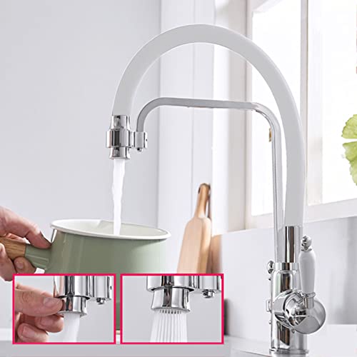 Robinet cuisine 3 voies pour évier de cuisine avec eau chaude - 6