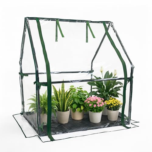 Gardzen Mini Greenhouse Indoor with Waterproof Bottom
