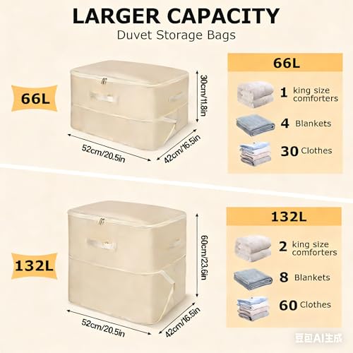 Sac de rangement couette pour organiser vos placards de chambre - 5