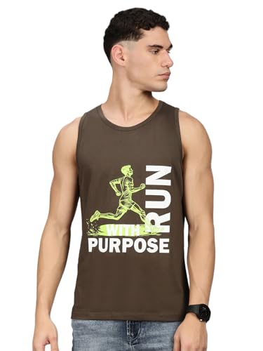 Image of Lux Nitro Men's Sleeveless Gym Tank Top Combed Cotton | Scoop Neck Athletic Vest | Ultra-Soft, Tag-Free, Urban Fitness Wear