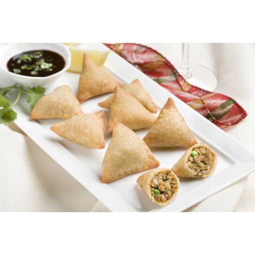 Monsoon Kitchens Chicken Small Parfried Samosa Appetizer, 4 Pound -- 2 per case.