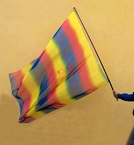 Rainbow Silk Production -Strips (1.6m x1.65m) Magic Tricks , Party Tricks, Amazing Tricks , Magic Kit,Stage Magic