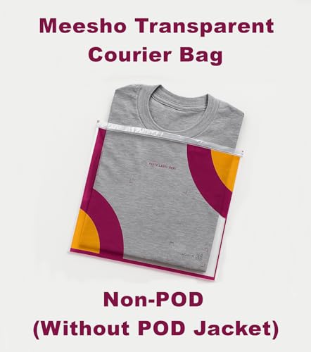 Image of SECUREMENT Meesho transparent courier covers for packing /packing Bags /meesho packaging Material without POD with QR (10 x 14 inches, 50 Pcs)