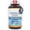 Herba Citicoline Supplement 250mg – 90 Capsules | >98% Ultra Pure CDP Choline | Brain Supplement to Support Focus and Memory | Made in Canada