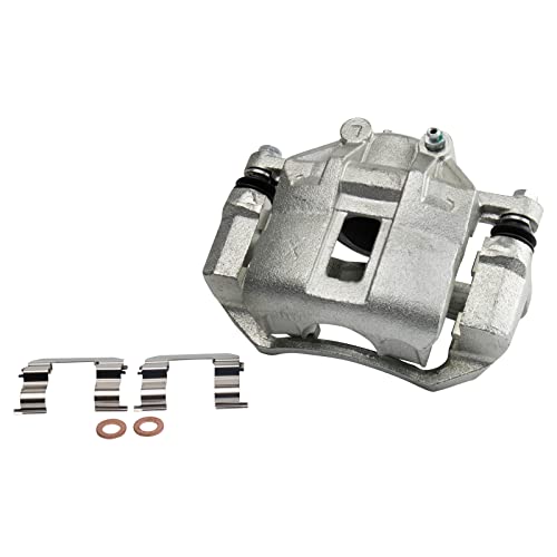 Image of TRQ Front Left Rear Brake Caliper w /Bracket Drivers Side