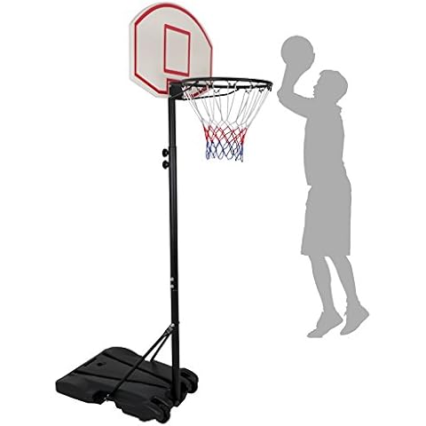 JupiterForce Basketball Hoop Outdoor 5.5-7Ft Height Adjustable, Pool Basketball Hoop, Portable Basketball Hoops & Goals with Backboard & Wheels for Kids/Teenagers/Adults Indoor Cover