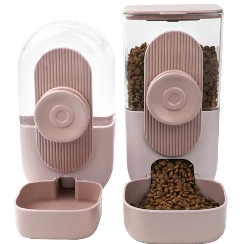 HENYEER Dispensador Comida Automatico de Agua, Alimentador Automático de Mascotas,