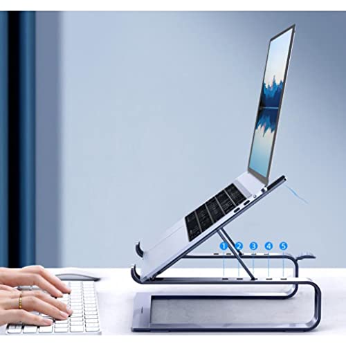 Support ordinateur portable suréleve pliable radiateur noir suspendu