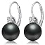 Silver Zirconia Black Pearl