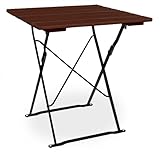 biergartentische klappbar  EuroLiving Biergartentisch 70x70 cm Edition-Classic Kastanie/schwarz