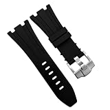 HiCycle2 Cinturino di ricambio in gomma per orologio Audemars Piguet Royal Oak Offshore 15703 da 28 mm, 28MM, Gomma, Non pietra preziosa