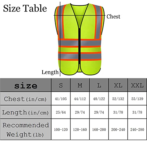 High Visibility Safety Vest Class 2 Ansi Reflective Security Guard Vest Event Security Vest For Mall School Safety Bouncer #TOP4