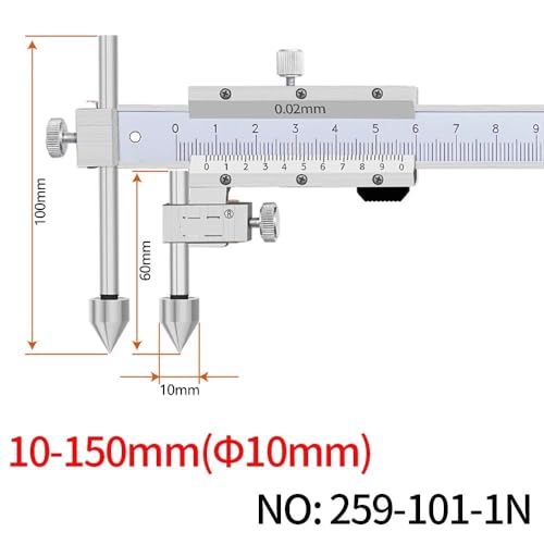 Calibrador Vernier Distancia Centro 10-150mm miniatura 2