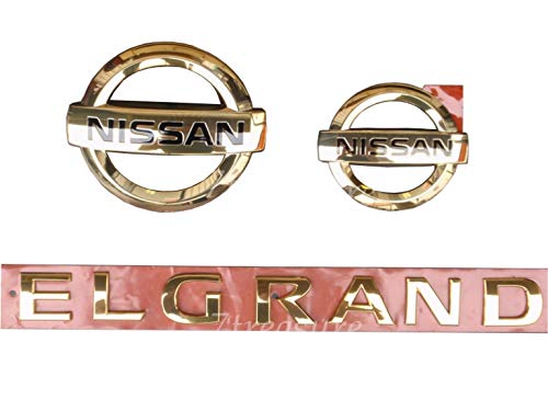 Amazon | □日産 E51エルグランド (ELGRAND) ゴールドエンブレム  
