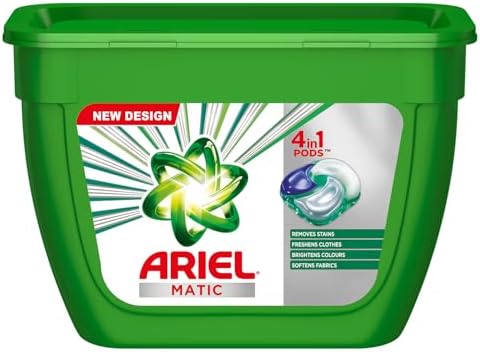 Ariel PODs 4-in-1 Matic Detergent, Pack of 18 Ariel PODs | Specially designed for use in Washing Machines only | Removes Stains | Freshens clothes | Softens Fabric | Brightens Colours