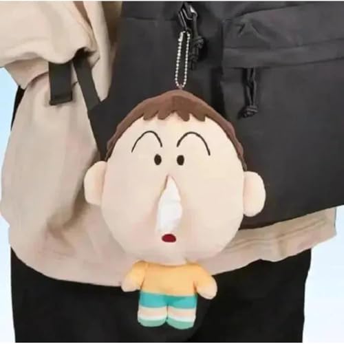 Image of Bear Hugs Shean-Chaen Cartoon Plush Tissue Holder Doll - Multi-Functional Plush Doll with Hidden Tissue Storage, Unique Cartoon Design, Ideal for Kids' Rooms, Car Accessories, or Fun Home Decor