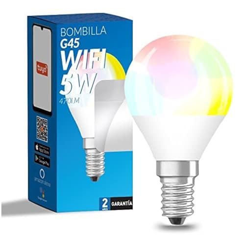 M Ledme - Bombilla LED Inteligente WiFi, sin necesidad de Hub, [Smarthome], Regulable, 6W...