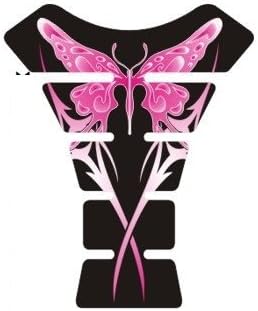 Motorcycle butterfly pink black sportbike tank pad protector Guard Sticker Decal